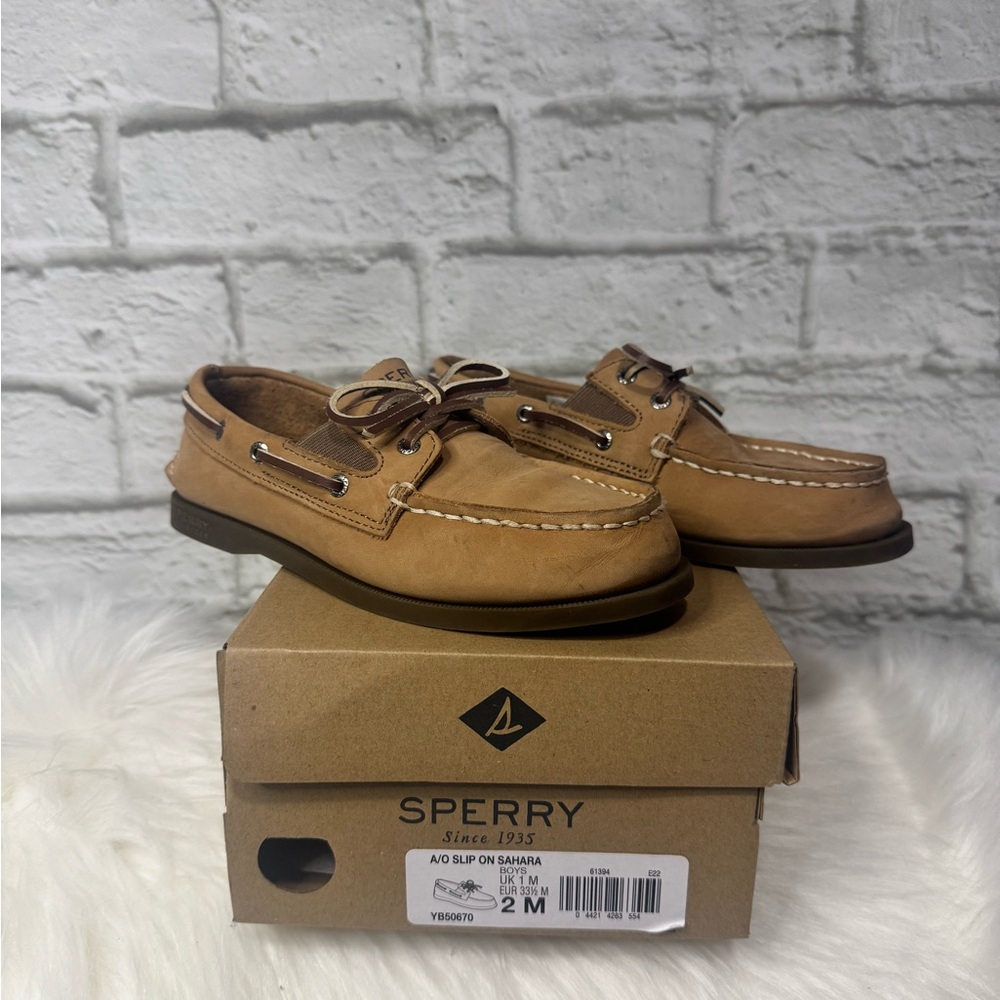 Sperry boys Light Brown Boat Shoes
